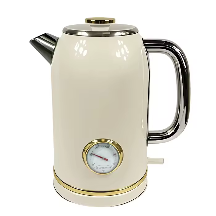 Retro Style Stainless Steel Kettle with Thermometer